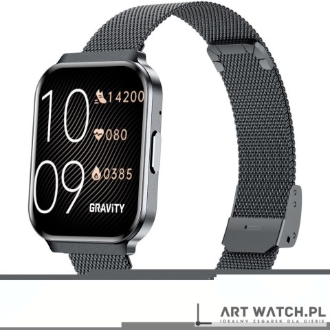 Smartwatch Gravity Czarny Pasek + Bransoleta GT44-5