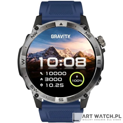 Smartwatch Gravity Czarny Pasek + Bransoleta GT46-2