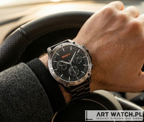 Smartwatch Gravity Czarny Pasek + Bransoleta GT46-2