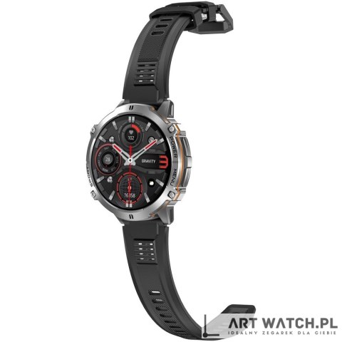 Smartwatch Gravity Grafitowy Pasek + Bransoleta GT42-3
