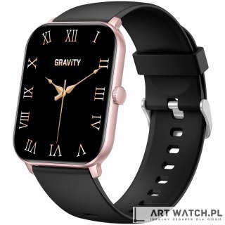 Smartwatch Gravity Różowe Złoto Czarny GT36-3