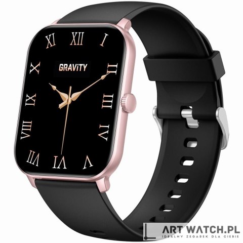 Smartwatch Gravity Różowe Złoto Czarny GT36-3
