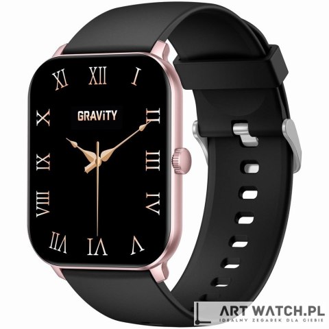 Smartwatch Gravity Różowe Złoto Czarny GT36-3