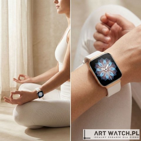 Smartwatch Gravity Różowe Złoto Pasek + Bransoleta GT44-1