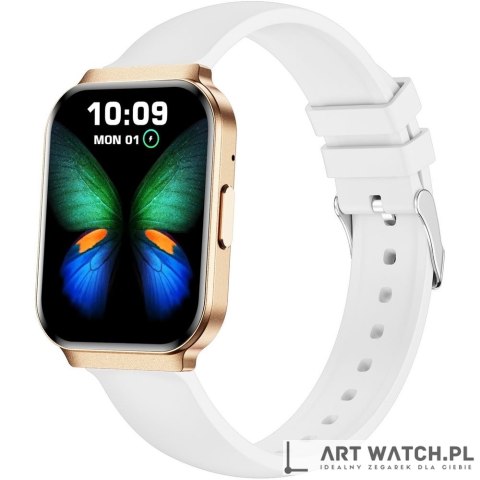 Smartwatch Gravity Różowe Złoto Pasek + Bransoleta GT44-1
