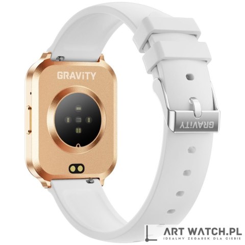 Smartwatch Gravity Różowe Złoto Pasek + Bransoleta GT44-1