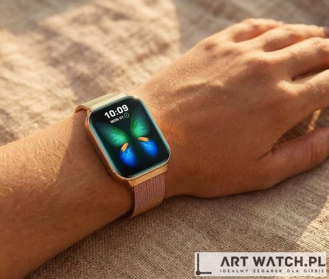 Smartwatch Gravity Różowe Złoto Pasek + Bransoleta GT44-1