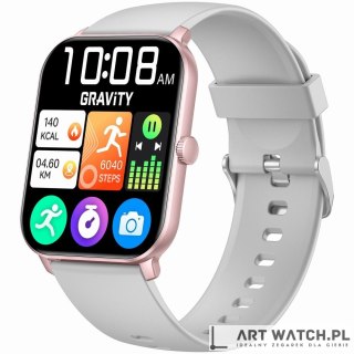 Smartwatch Gravity Różowe Złoto Szary GT36-2