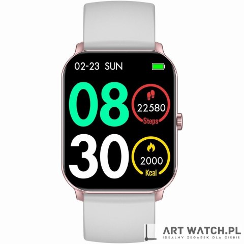 Smartwatch Gravity Różowe Złoto Szary GT36-2