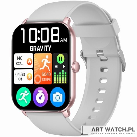 Smartwatch Gravity Różowe Złoto Szary GT36-2