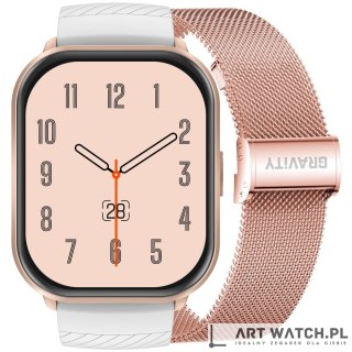Smartwatch Gravity Różowy Pasek + Bransoleta GT43-4