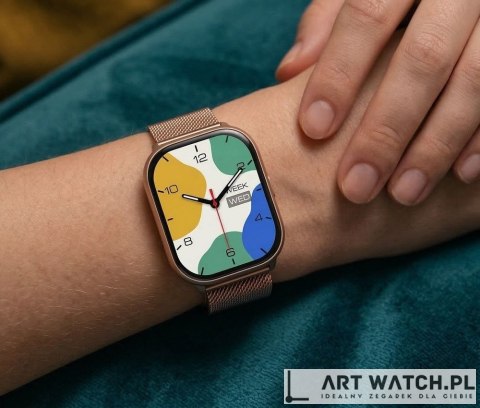 Smartwatch Gravity Różowy Pasek + Bransoleta GT43-4