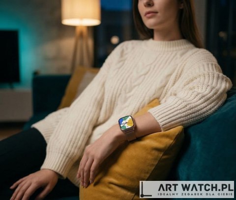 Smartwatch Gravity Różowy Pasek + Bransoleta GT43-4