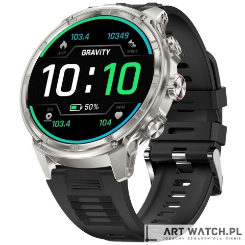 Smartwatch Gravity Srebrny Pasek + Bransoleta GT41-3