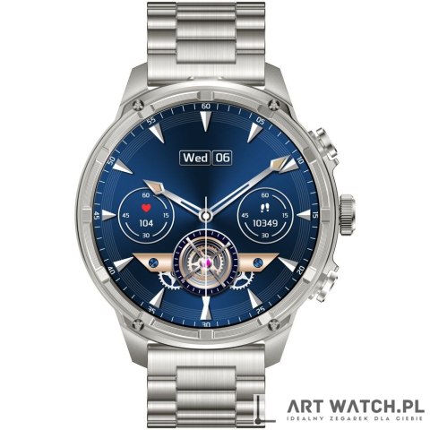 Smartwatch Gravity Srebrny Pasek + Bransoleta GT41-3