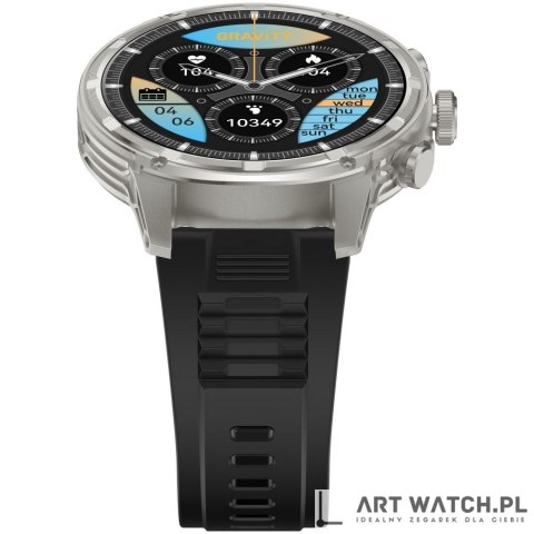 Smartwatch Gravity Srebrny Pasek + Bransoleta GT41-3