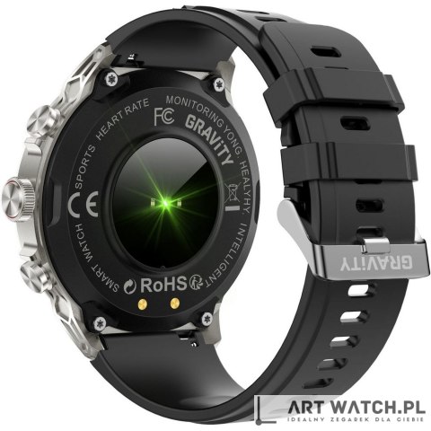 Smartwatch Gravity Srebrny Pasek + Bransoleta GT41-3