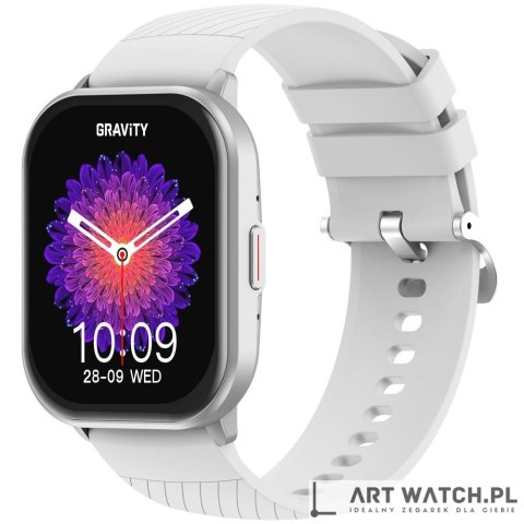 Smartwatch Gravity Srebrny Pasek + Bransoleta GT43-2