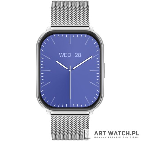 Smartwatch Gravity Srebrny Pasek + Bransoleta GT43-2