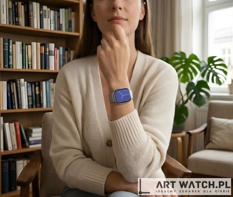 Smartwatch Gravity Srebrny Pasek + Bransoleta GT43-2