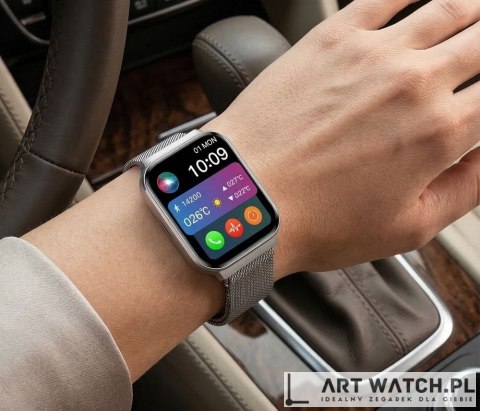 Smartwatch Gravity Srebrny Pasek + Bransoleta GT44-4
