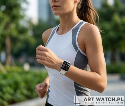 Smartwatch Gravity Srebrny Pasek + Bransoleta GT44-4
