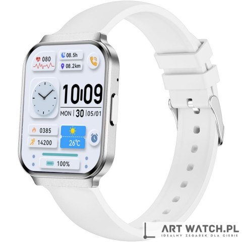 Smartwatch Gravity Srebrny Pasek + Bransoleta GT44-4