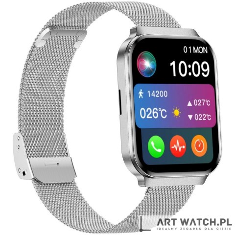 Smartwatch Gravity Srebrny Pasek + Bransoleta GT44-4