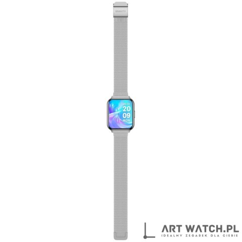 Smartwatch Gravity Srebrny Pasek + Bransoleta GT44-4