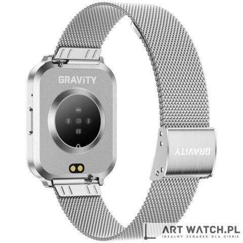 Smartwatch Gravity Srebrny Pasek + Bransoleta GT44-4