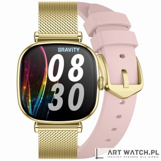Smartwatch Gravity Złoty Bransoleta + Pasek GT32-1
