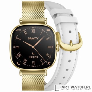 Smartwatch Gravity Złoty Bransoleta + Pasek GT32-2