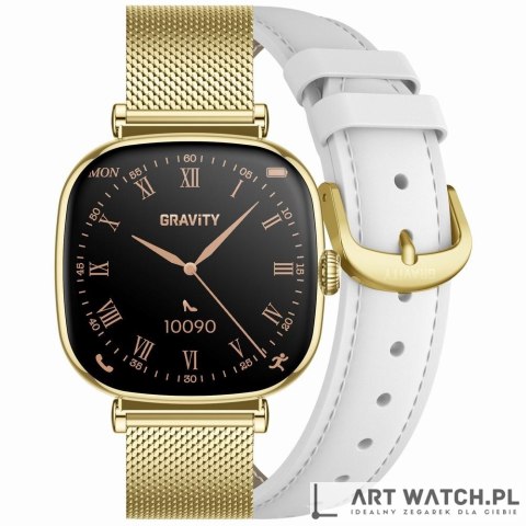 Smartwatch Gravity Złoty Bransoleta + Pasek GT32-2