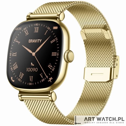 Smartwatch Gravity Złoty Bransoleta + Pasek GT32-2