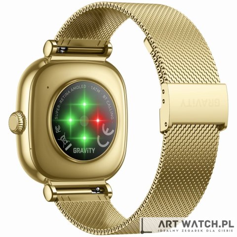 Smartwatch Gravity Złoty Bransoleta + Pasek GT32-2
