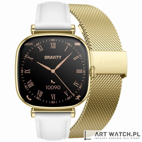 Smartwatch Gravity Złoty Bransoleta + Pasek GT32-2
