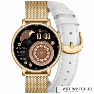 Smartwatch Gravity Złoty Bransoleta + Pasek GT33-2