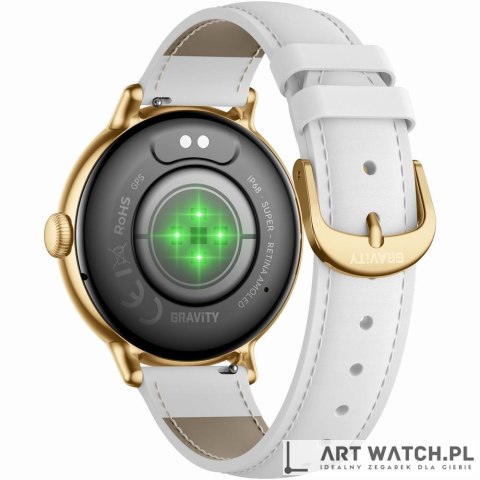 Smartwatch Gravity Złoty Bransoleta + Pasek GT33-2