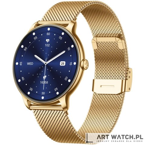 Smartwatch Gravity Złoty Pasek + Bransoleta GT31-1