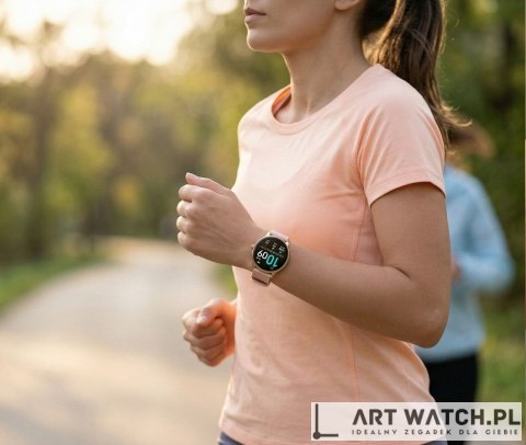 Smartwatch Gravity Złoty Pasek + Bransoleta GT31-1