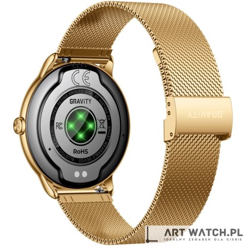 Smartwatch Gravity Złoty Pasek + Bransoleta GT31-2