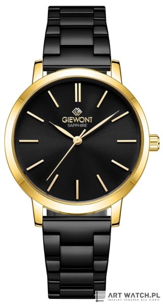 Zegarek Damski Giewont Sapphire Złoto Czarny GW2360-B4