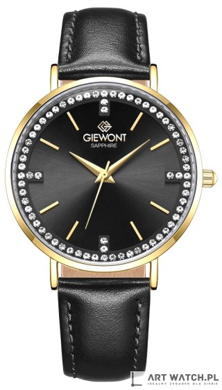 Zegarek Damski Giewont Sapphire Złoto Czarny GW5390-A4