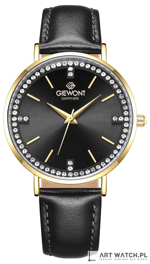 Zegarek Damski Giewont Sapphire Złoto Czarny GW5390-A4