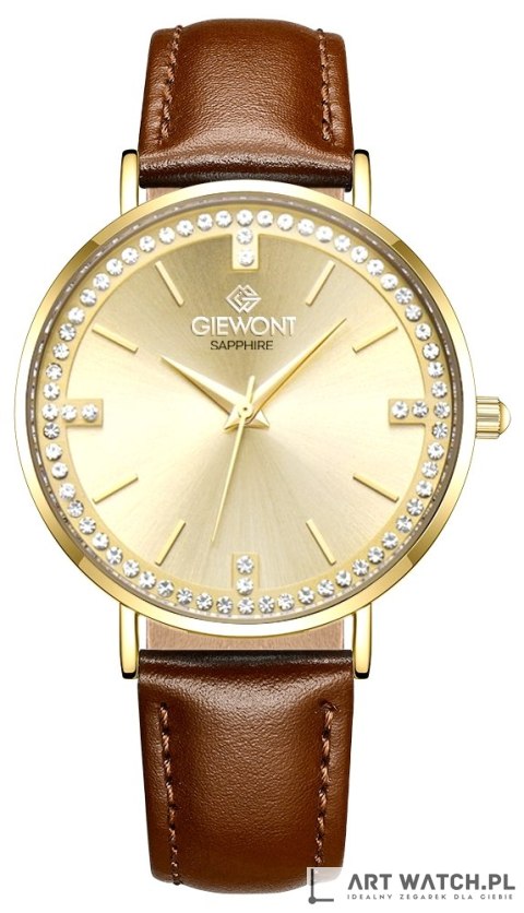 Zegarek Damski Giewont Sapphire Złoty GW5390-A3