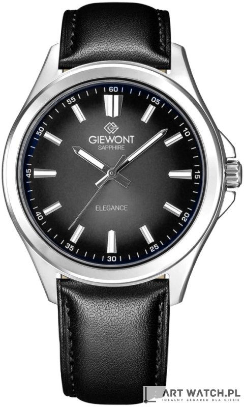 Zegarek Męski Giewont Elegance Sapphire Czarny GW5160-A2