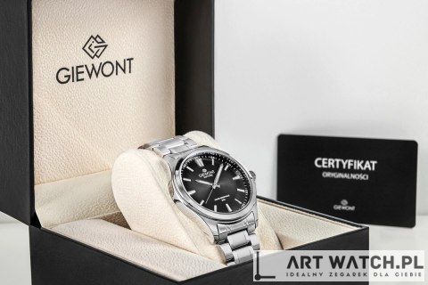 Zegarek Męski Giewont Elegance Sapphire Srebrno Czarny GW5160-B2