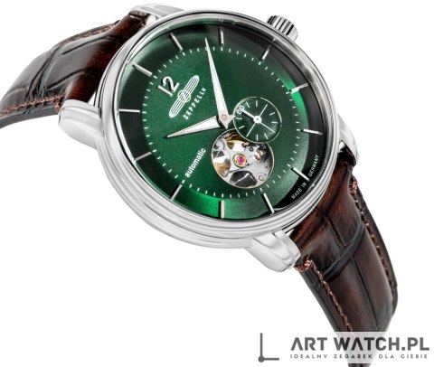 Zegarek Męski ZEPPELIN LZ120 Open Heart Automatic 8166-4 + BOX