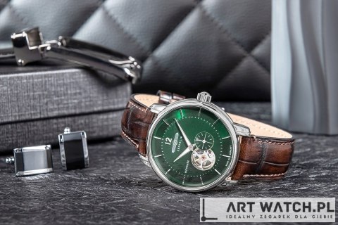 Zegarek Męski ZEPPELIN LZ120 Open Heart Automatic 8166-4 + BOX