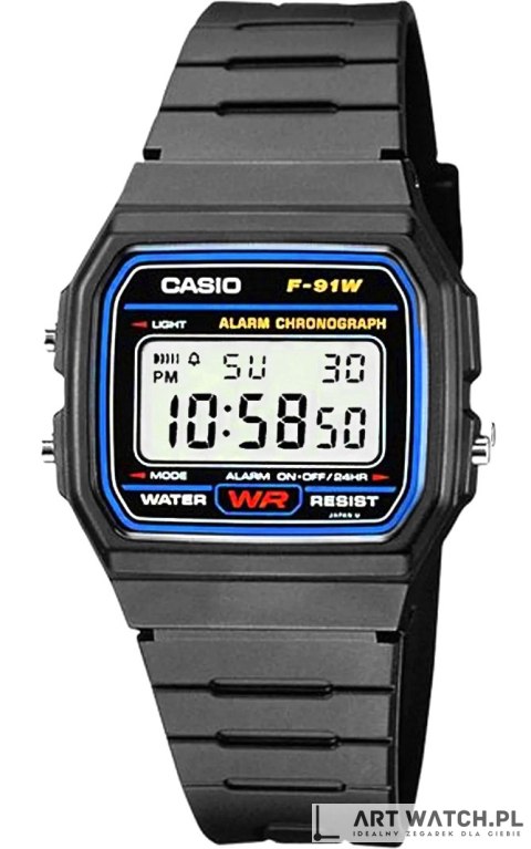 Zegarek Męski CASIO F-91W-1YEG + BOX